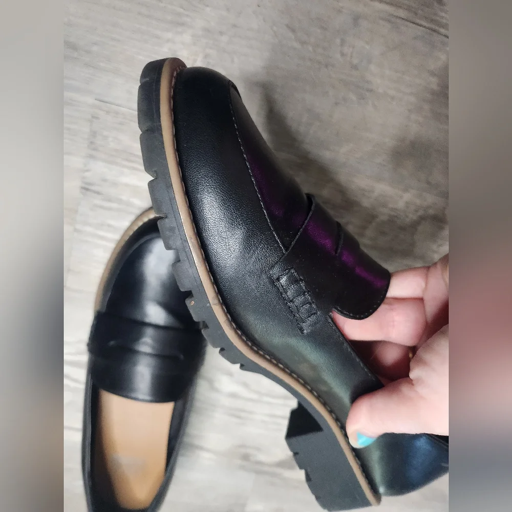 DV by Dolce Vita Black Leather Loafers for Women - Picture 7 of 12